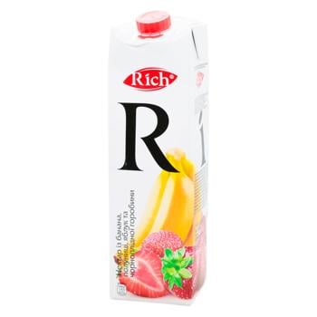 Rich Nectar from Banana and Strawberry with Pulp 1l