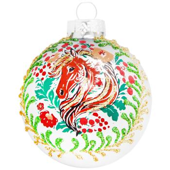 Шар елочный Символ года 6,5см в ассортименте - купить, цены на Auchan - фото 3