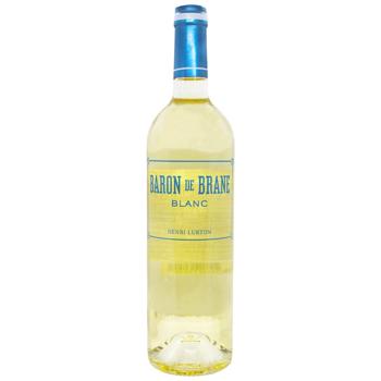 Вино Baron De Brane Blanc біле сухе 13% 0,75л