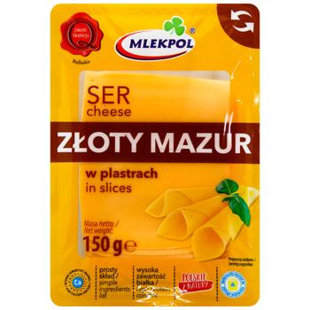 Mlekpol Złoty Mazur Sliced Cheese 45% 15 g