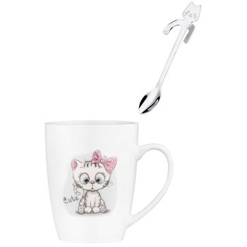 Чашка з ложкою Ardesto Cute 320мл - купити, ціни на ULTRAMARKET - фото 3