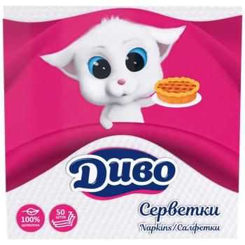 Dyvo White 2-ply Table Napkins 24*24cm 50pcs - buy, prices for Vostorg - photo 5