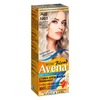 AVENA Blond Color 1001 Platinum WOW-Blond Permanent Cream Hair Dye - buy, prices for Tavria V - photo 1
