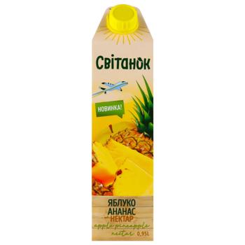 Svitanok Apple-Pineapple Nectar 0.95l - buy, prices for Chudo Market - photo 1