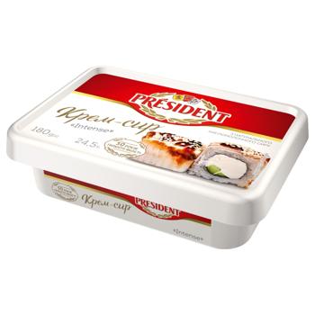 President Intense Fermented Milk Cream Cheese 24.5% 180g - buy, prices for Biotus - photo 1