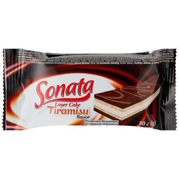 ВІТРИНА! Тістечко бісквітне Sonata тірамісу 30 г - купить, цены на Эпицентр FOOD - фото 1