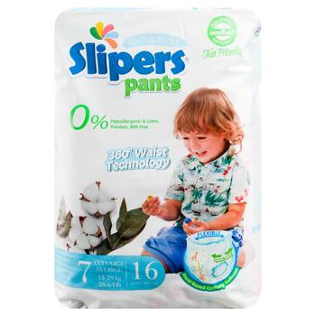 Підгузки-трусики Slipers Junior 7 XXX 17кг + 16шт - купити, ціни на КОСМОС - фото 2