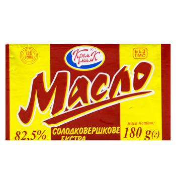 Масло Креммилк Крестьянское 82,5% 180г - купить, цены на Auchan - фото 2