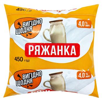 Ряженка Вигідно щодня 4% 450г - купить, цены на Чудо Маркет - фото 1