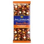 Шоколад молочний Millennium Fruits&Nuts з мигдалем, лісовими горіхами, курагою та родзинками 90г