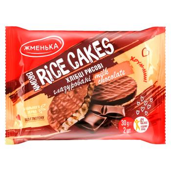 Zhmenka Rice Bread Glazed in Milk Chocolate 2pcs 30g - buy, prices for - photo 3