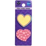 Centrum Heart Plastic Film Index Notes 45x40mm 20 Sheets 2pcs