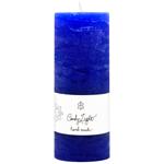 Candy Light Blue Cylinder Candle 6x15cm