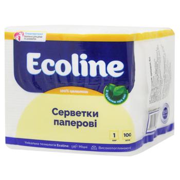 Салфетки Eco-Line однослойные белые 100шт - купить, цены на NOVUS - фото 2