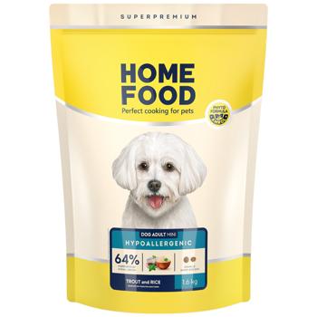 Home Food Dry Food with Trout and Rice for Adult Dogs of Small Breeds 1.6kg - buy, prices for - photo 1