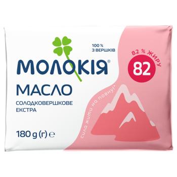 Масло Молокiя солодковершкове 82% 180г - купити, ціни на Grono - фото 2