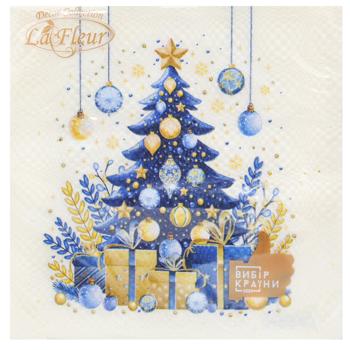 La Fleur Ukrainian Christmas Tree 2-ply Napkins 33х33cm 16pcs