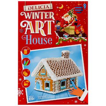 Новорічний набір пряникових коржів Delicia Пряникова хатинка 810г - купити, ціни на NOVUS - фото 2