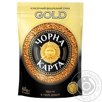 Chorna Karta Gold instant coffee 60g - buy, prices for MegaMarket - photo 1