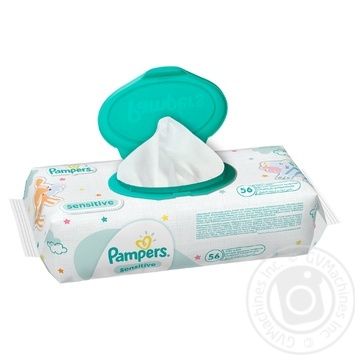 Салфетки влажные детские Pampers Sensititve 56шт