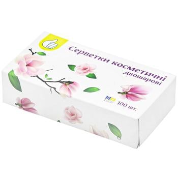 Auchan Two-layer Cosmetic Napkins 100pcs - buy, prices for Auchan - photo 1