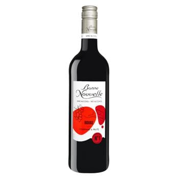 Bonne Nouvelle Semi-Sweet Red Wine Drink 0.5% 0.75l - buy, prices for NOVUS - photo 1