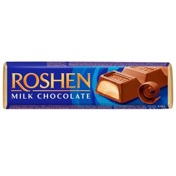 Roshen Milk Chocolate Bar with Creme Brulee Filling 43g - buy, prices for Supermarket "Kharkiv" - photo 1