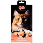 Ласощі для котів Mavsy Creamy Філе лосося з морським гребінцем та червоною ікрою кремові 5шт*15г