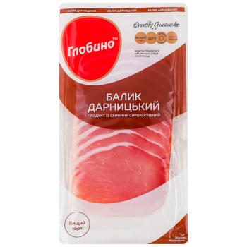 Балик Глобино Дарницький нарізаний сирокопчений вищий сорт 80г - купити, ціни на КОСМОС - фото 1