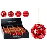 Шар елочный Koopman 8см красный в ассортименте