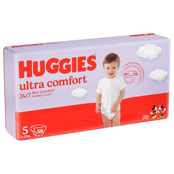 Huggies Ultra Comfort Diapers 5 12-22kg 58pcs - buy, prices for METRO - photo 1