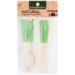 Zed Wooden Spoon + Fork Set 12 pieces 20x10cm