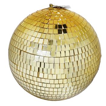 Куля ялинкова Koopman дзеркальна 25см золотистий