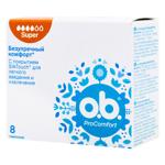 O.B.® ProComfort Super Sanitary Tampons 8pcs