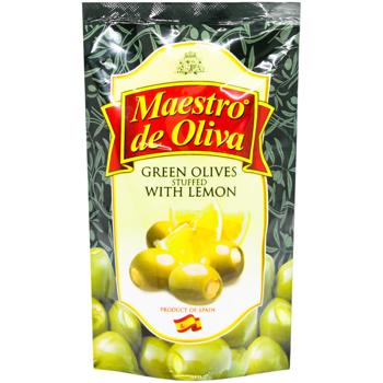 Оливки Maestro de Oliva с лимоном 170г