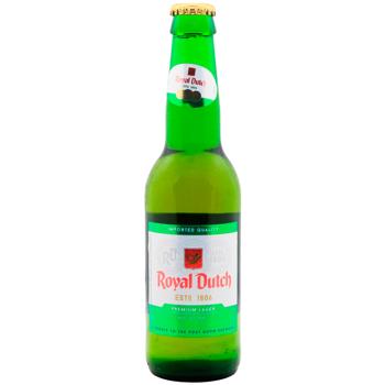 Пиво Royal Dutch Premium Lager светлое фильтрованное 5% 0,33л - купить, цены на WINETIME - фото 1
