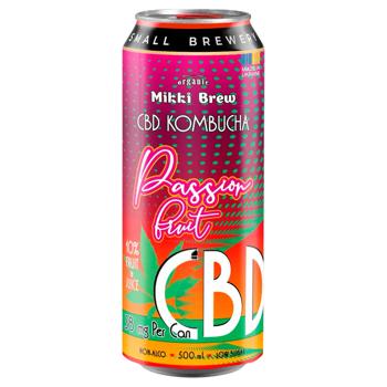 Комбуча Mikki Brew CBD Маракуйя 0,5л - купити, ціни на ЕКО Маркет - фото 1