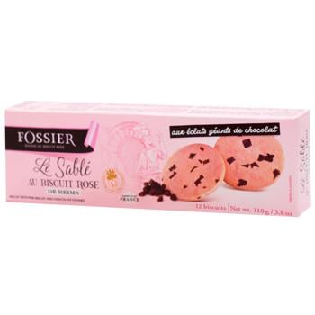 Fossier Pink Cookies with Chocolate 110g - buy, prices for WINETIME - photo 1