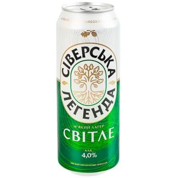 Пиво Северская Легенда светлое 4% 0,5л - купить, цены на Чудо Маркет - фото 1