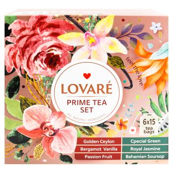 Набор чая Lovare Prime Tea Set 157,5г 90шт - купить, цены на - фото 2