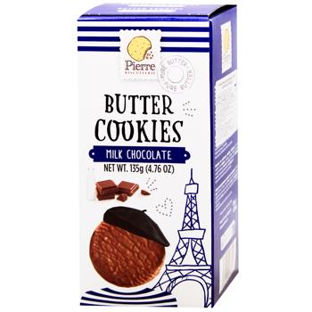 Печенье Pierre Biscuiterie сливочное с молочным шоколадом 135г