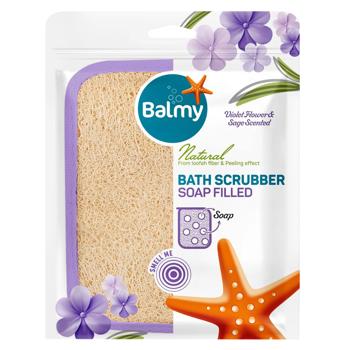 Balmy Bath Scrubber with Violet and Sage Soap Filled - buy, prices for - photo 1