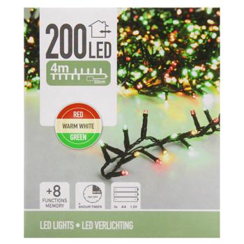 Koopman Outdoor Electric Garland 3хАА 200 LED 4.5m 3-Color - buy, prices for NOVUS - photo 2