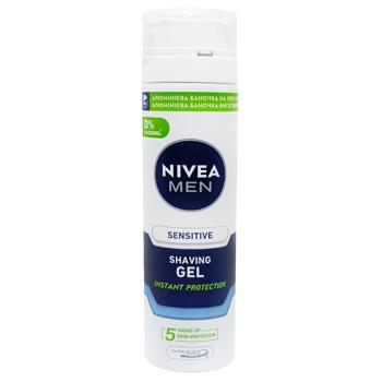 Гель для бритья Nivea Men Мгновенная защита для чувствительной кожи 200мл - купить, цены на КОСМОС - фото 1