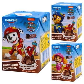 Коктейль молочний Danone Paw Patrol шоколадний смак 2,5% 212г - купити, ціни на NOVUS - фото 1