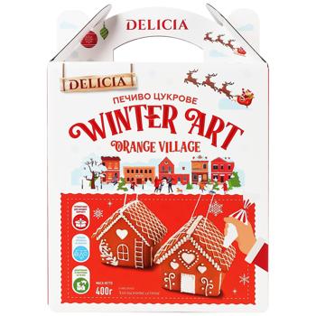 Печенье Delicia Апельсиновый поселок с ароматом апельсина 400г - купить, цены на NOVUS - фото 2