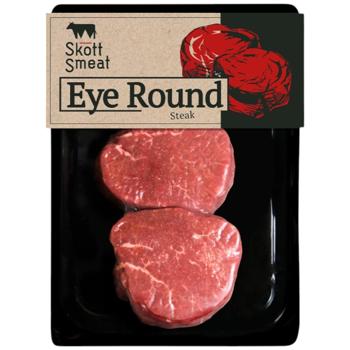 Skott Smeat Eye Round Steak Chilled Beef Hip Part ~450g