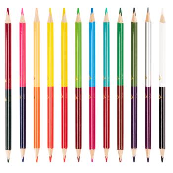 Олівці кольорові двосторонні Yes Line Friends Choco Love 24 кольори 12шт - купити, ціни на NOVUS - фото 2