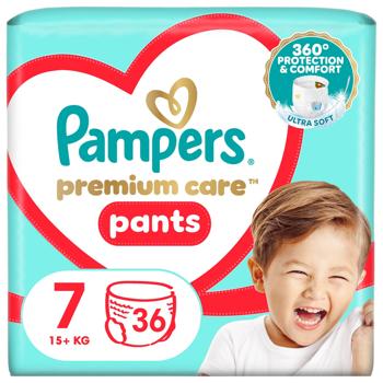 Підгузки-трусики Pampers Premium Care Giant Plus 7 17+кг 36шт - купити, ціни на - фото 2