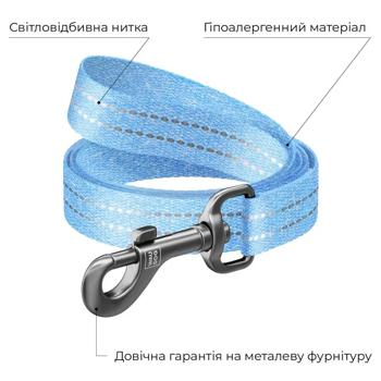 Waudog Re-cotton Reflective Leash 3m/15mm Blue - buy, prices for - photo 2